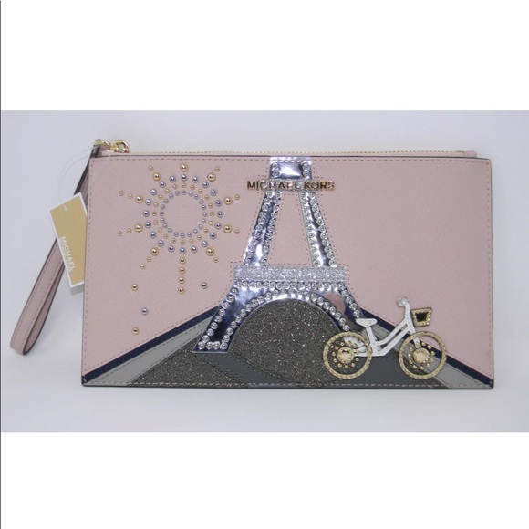 Michael Kors Noveau Novelty  Paris Large Wristlet - Picture 5 of 5